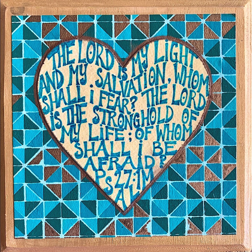 One of a kind handmade scripture art